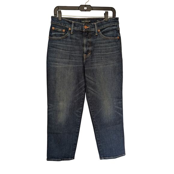 Lucky Brand Women Jeans, Dark Wash Mid Rise Authentic Straight Crop Jeans, 8/29 - Picture 1 of 9